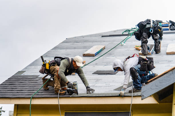 Professional Roofing technician working in Home, WA